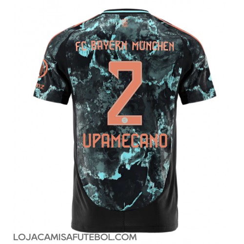 Camisa de Futebol Bayern Munich Dayot Upamecano #2 Equipamento Secundário 2024-25 Manga Curta